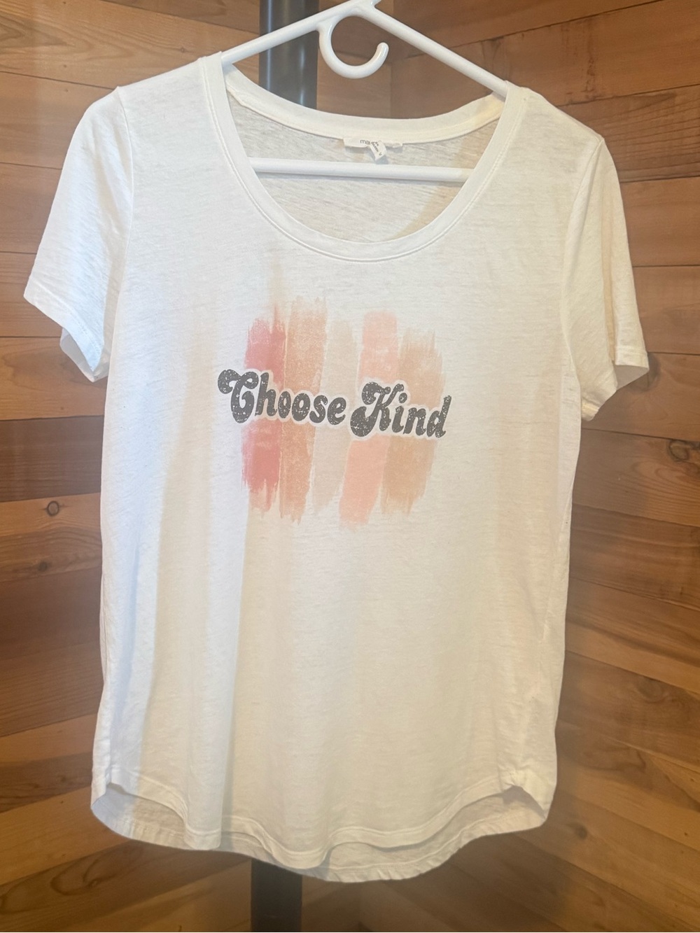 Maurices Choose Kind Graphic Tee Shirt Womens Small White Short Sleeve Casual